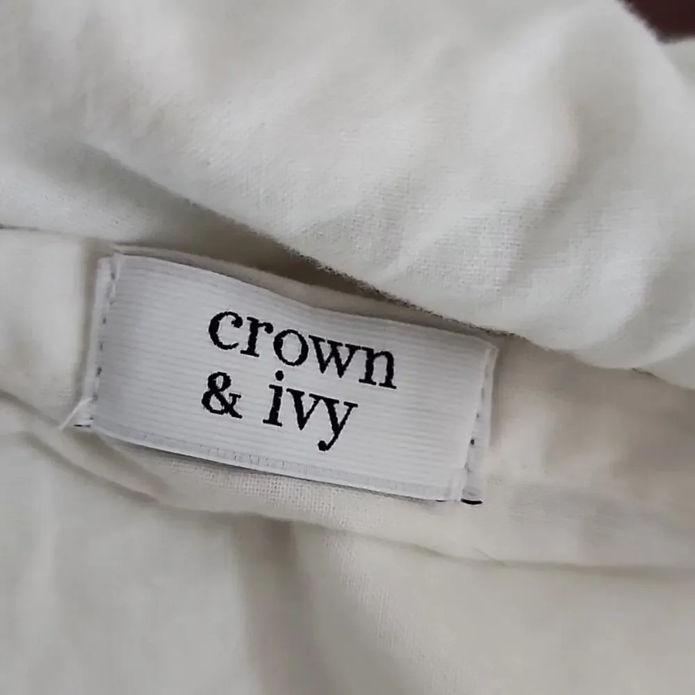 Crown & Ivy Retro Stripe Beach Tote Pom Bag
